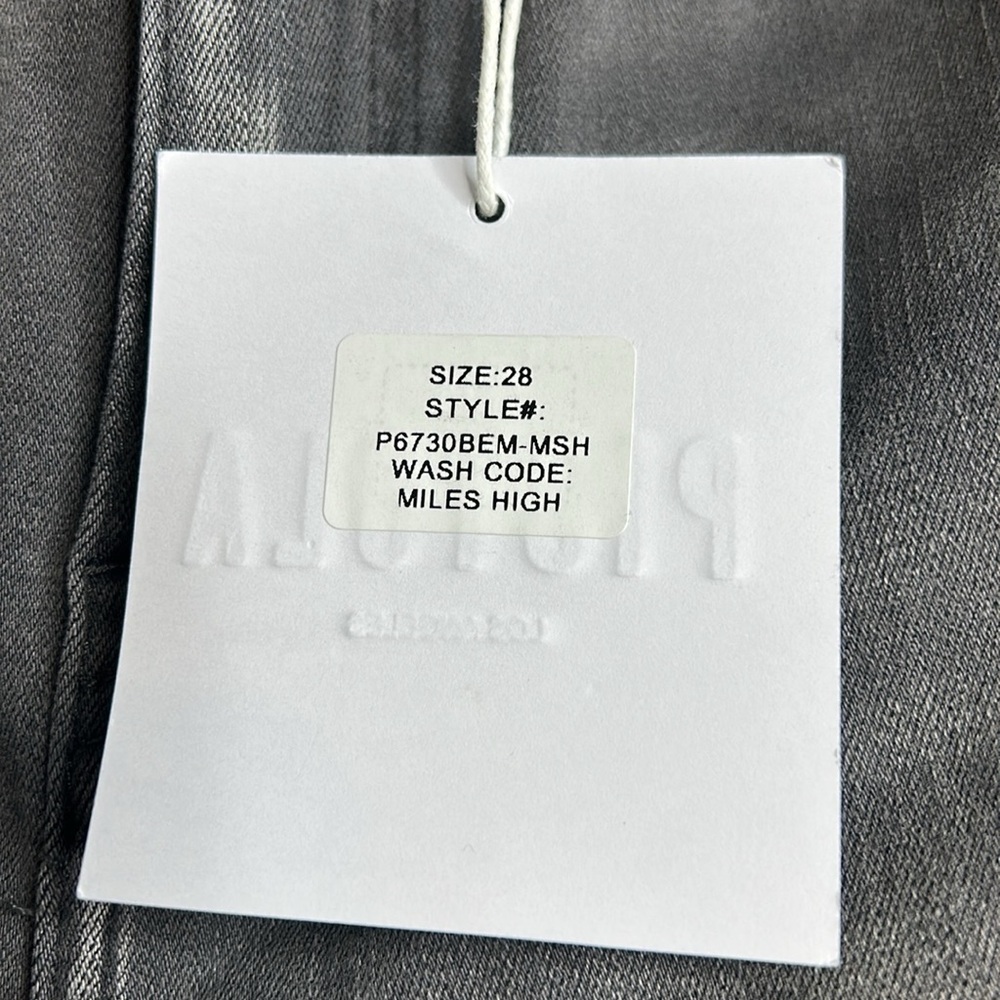 Pistola Skinny Light Distressed Gray Jean 28 New With Tags - Picture 3 of 9